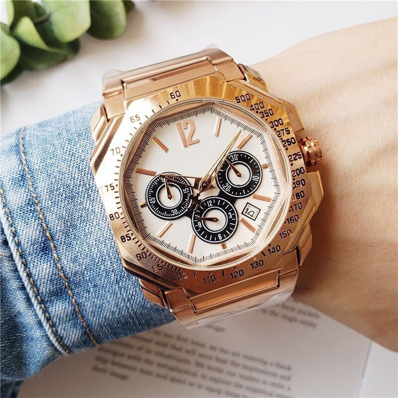 Diamond watch with calendar