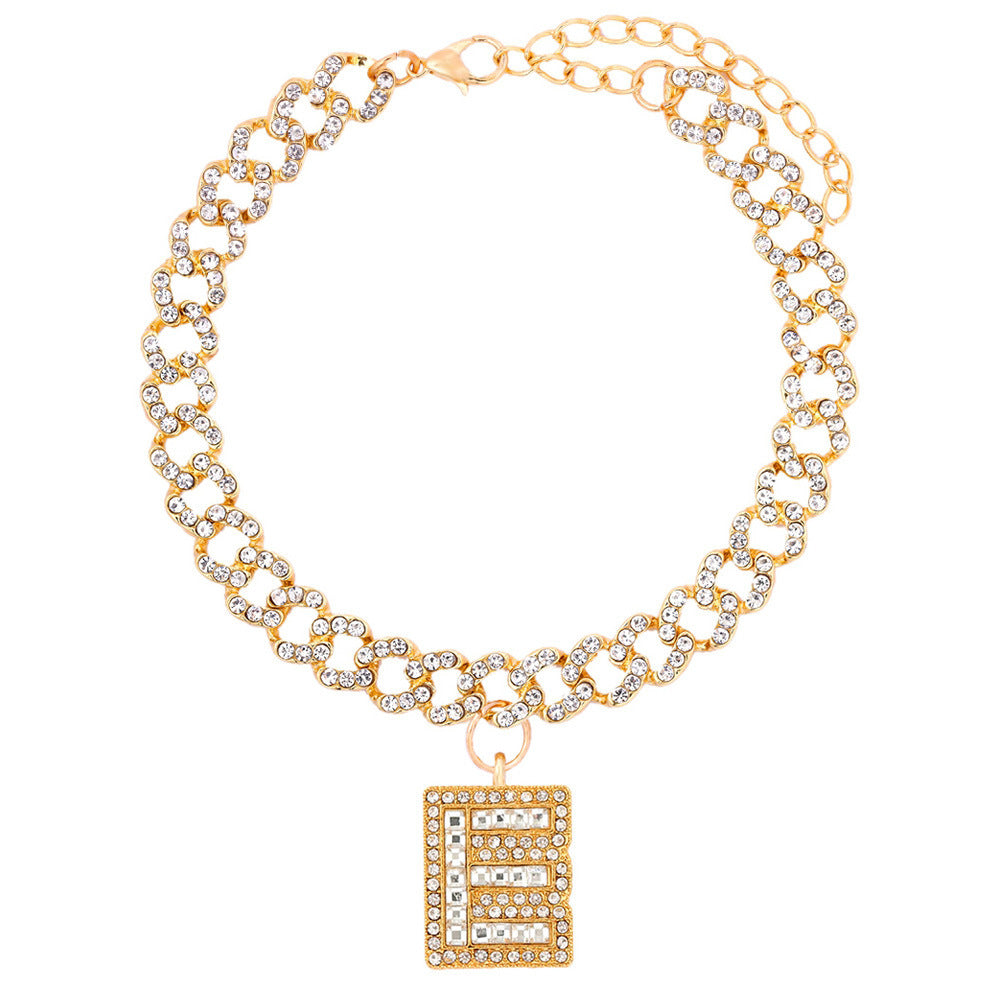 Alphabet Pendant Chain Anklet