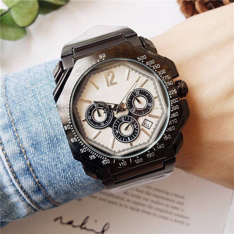 Diamond watch with calendar