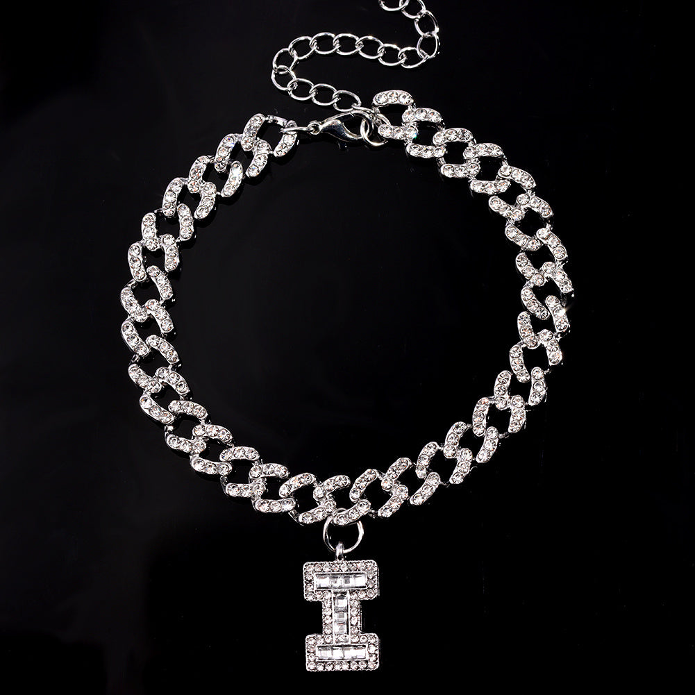 Alphabet Pendant Chain Anklet