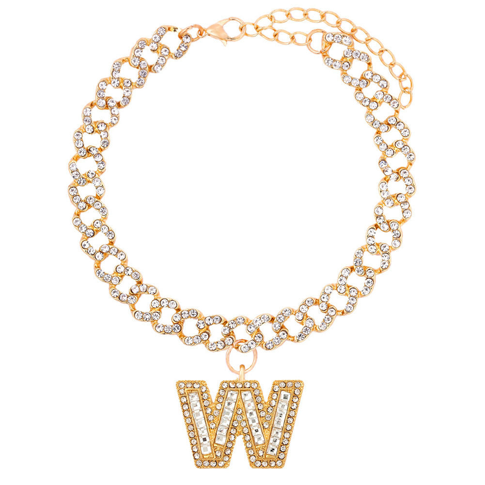 Alphabet Pendant Chain Anklet