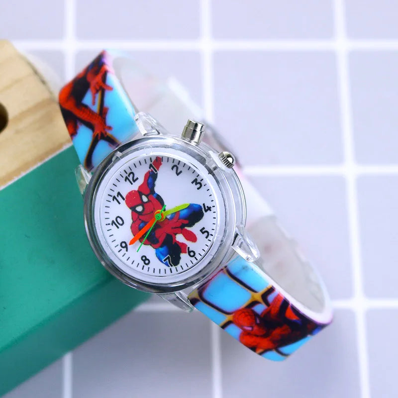 Disney Princess Elsa Kids Watches Girls Silicone Strap Cartoon Luminous Light Children Wrist Watch Toys Clock reloj infantil