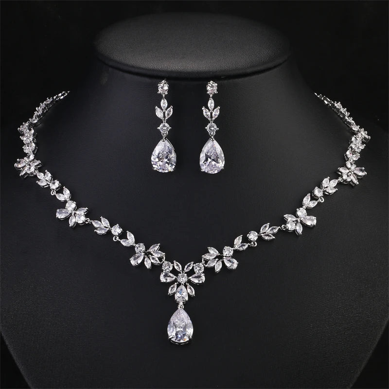 Crystal Teardrop Blossom Set