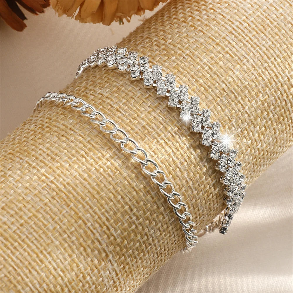 Luxury Hollow Rhinestone Anklet