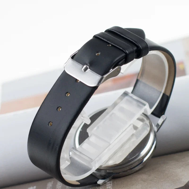 Disney Mickey Children's Watches For Kids Leather Strap Ladies Quartz Clock Student Watch for boy girl birthday gift