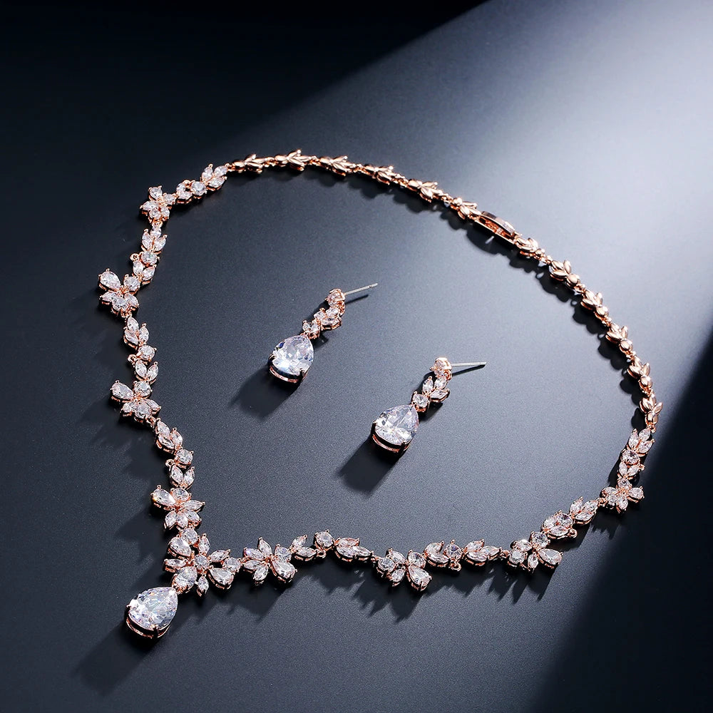 Crystal Teardrop Blossom Set