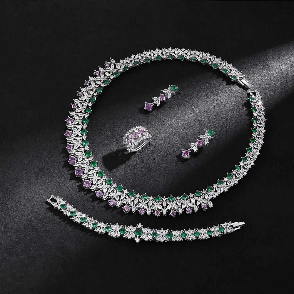 Blue Zircon Crown Set