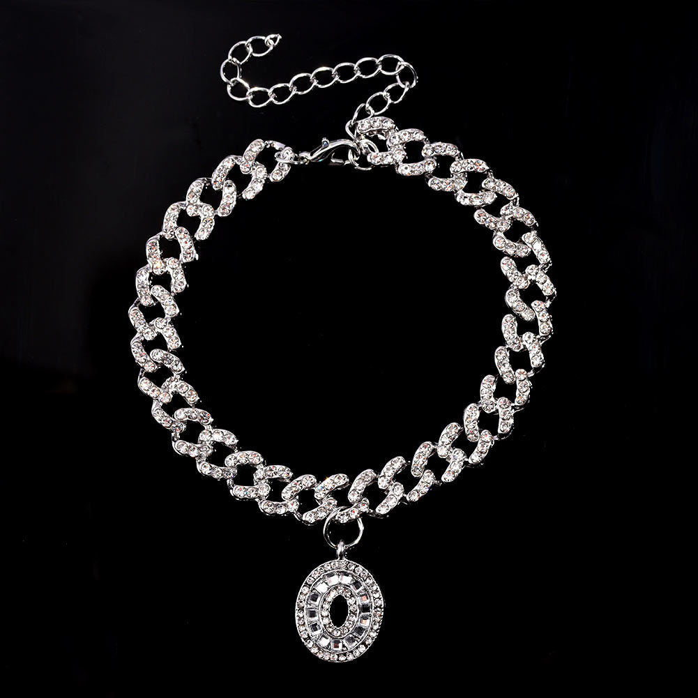 Alphabet Pendant Chain Anklet