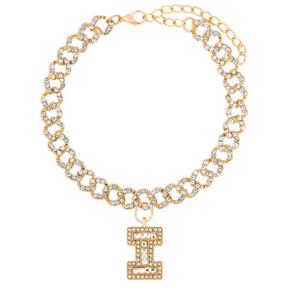 Alphabet Pendant Chain Anklet