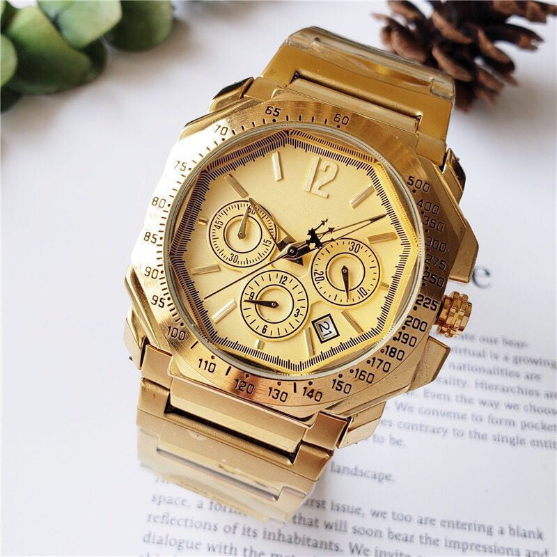Diamond watch with calendar