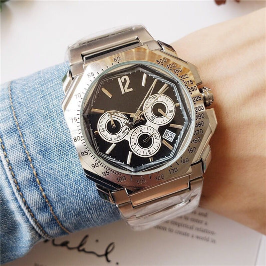 Diamond watch with calendar