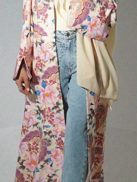 Elegant Floral Abaya with Hijab