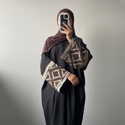 Fashion Embroidered DUBAI Turkish Elegant Cardigan Robe