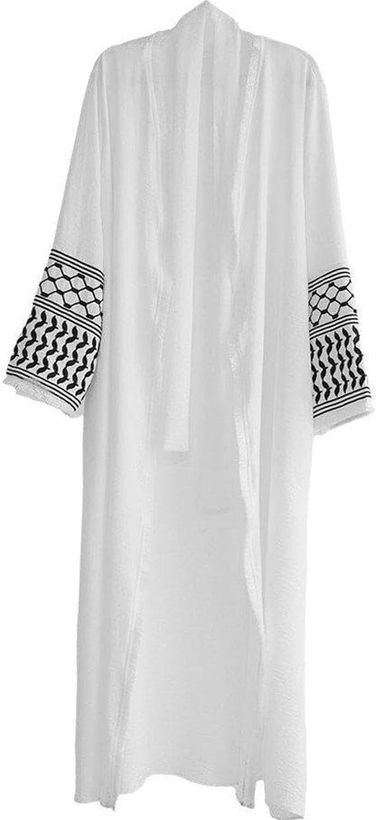 Elegant Palestine Embroidered Muslim Abaya Women's