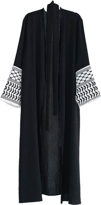Elegant Palestine Embroidered Muslim Abaya Women's