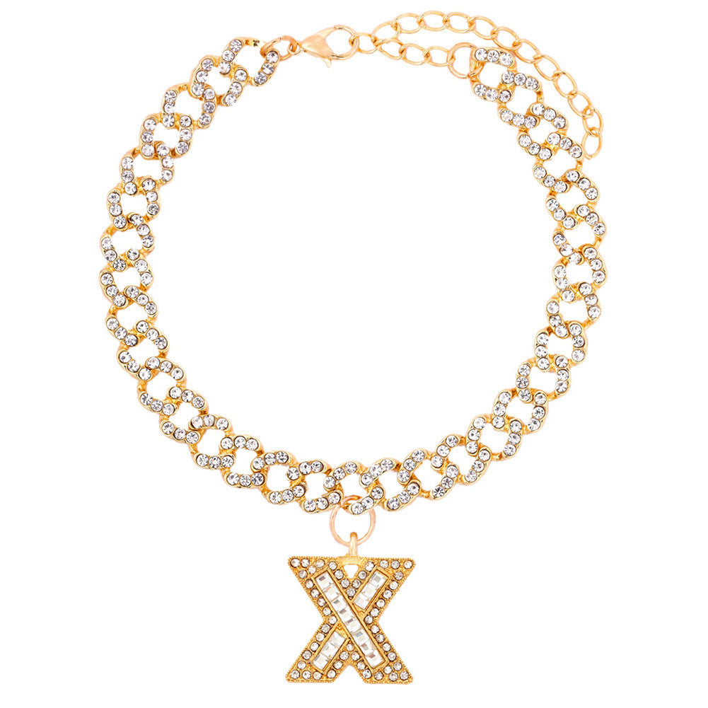 Alphabet Pendant Chain Anklet