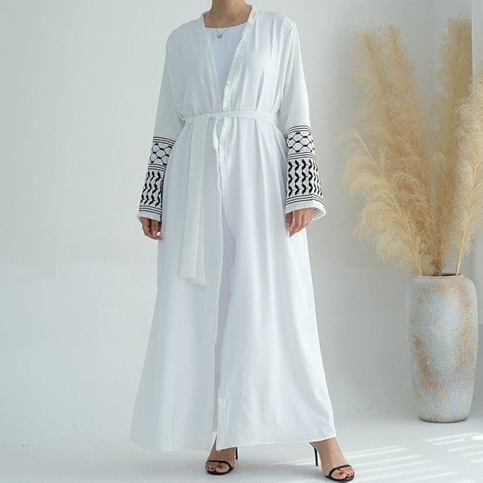 Elegant Palestine Embroidered Muslim Abaya Women's