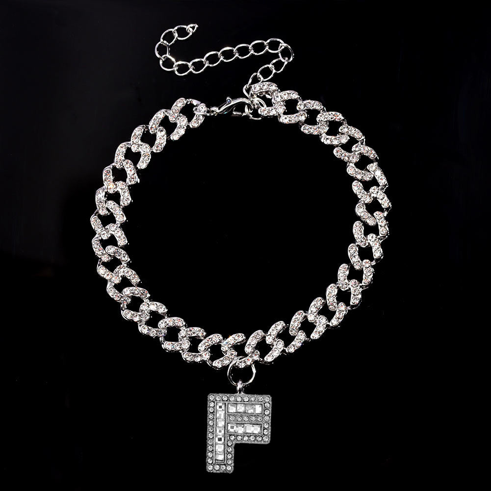 Alphabet Pendant Chain Anklet