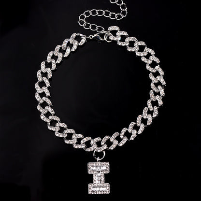 Alphabet Pendant Chain Anklet
