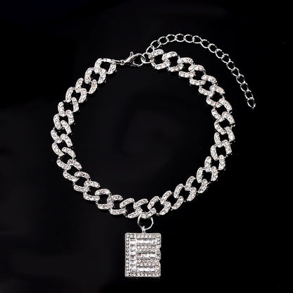 Alphabet Pendant Chain Anklet