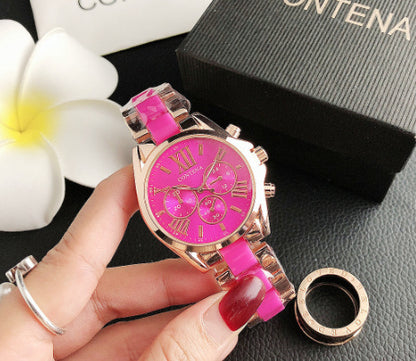 Diamond Simple Mesh Strap Stainless Steel Watch