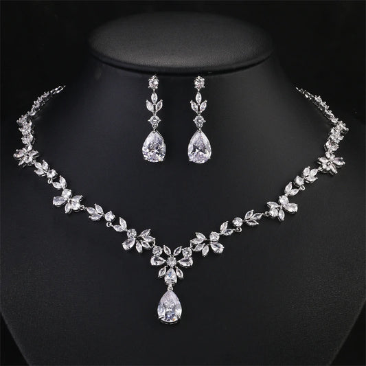 Crystal Teardrop Blossom Set