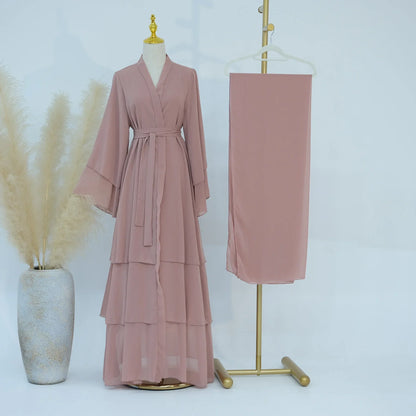Turkish Women's Party Dress and Hijab Set