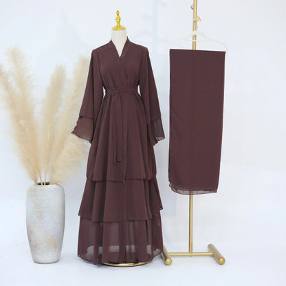 Turkish Women's Party Dress and Hijab Set