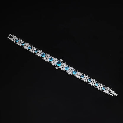 Blue Zircon Crown Set