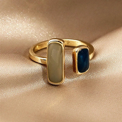Vintage Geometric Metal Ring