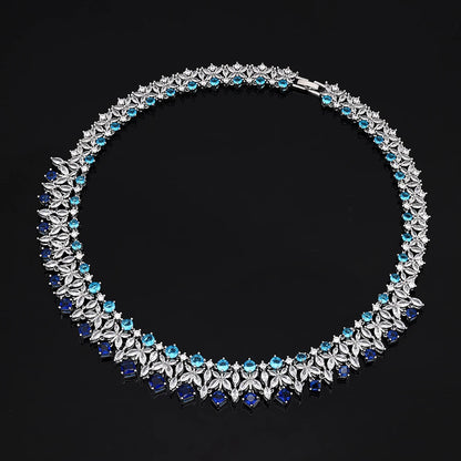 Blue Zircon Crown Set