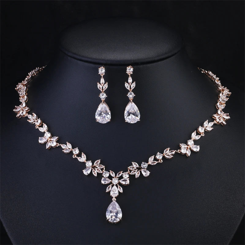 Crystal Teardrop Blossom Set