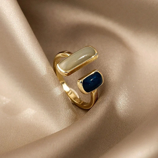 Vintage Geometric Metal Ring