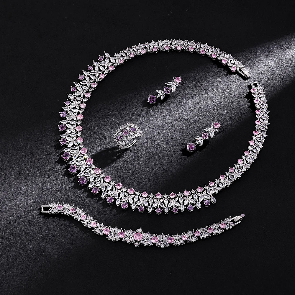 Blue Zircon Crown Set