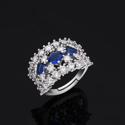 Blue Zircon Crown Set