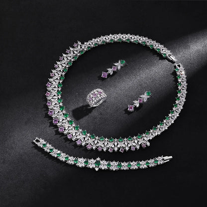 Blue Zircon Crown Set