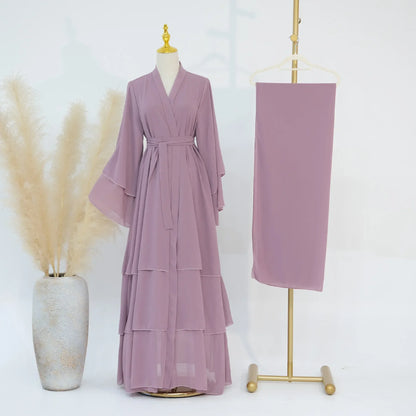 Turkish Women's Party Dress and Hijab Set