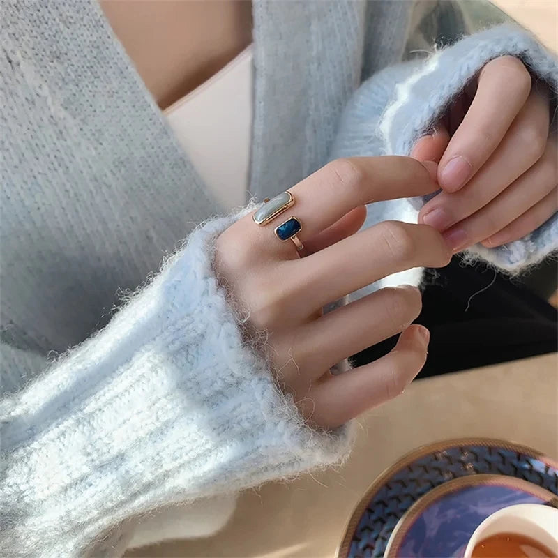 Vintage Geometric Metal Ring