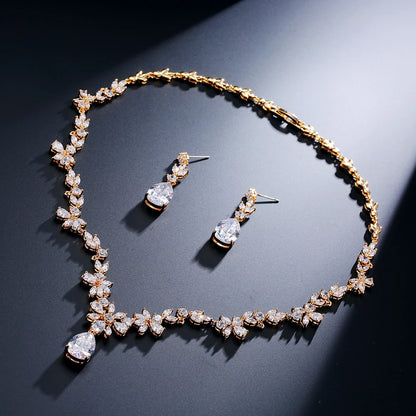 Crystal Teardrop Blossom Set