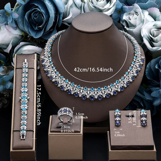 Blue Zircon Crown Set