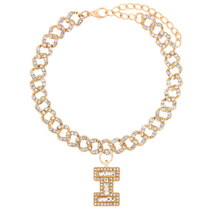 Alphabet Pendant Chain Anklet