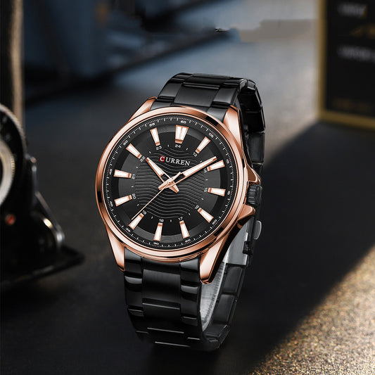 Fashion Business Steel Strap Quartz Watch