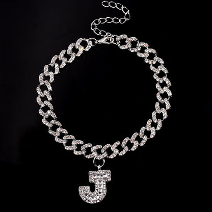 Alphabet Pendant Chain Anklet