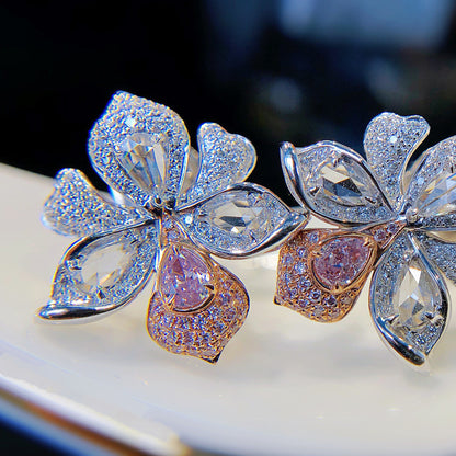 Imitated Natural Argyle  Diamond Luxury Dinner Earrings